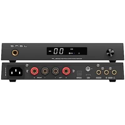 Image de SMSL AL200,amplificateur Hi FI,Puce d&#039;amplification stéréo ma5332ms de Classe D,Puissance Sortie 165w,Sortie d&#039;écouteur intégrée,3rd Gen xmos 16 Core Xu 316,réglable avec 7 EQ,avec télécommande