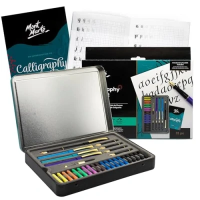 Image de MONT MARTE Stylo Calligraphie Set 32 pièces Parfait pour les débutants Inclus: 4x Calligraphie, 5x Plume de et bien plus