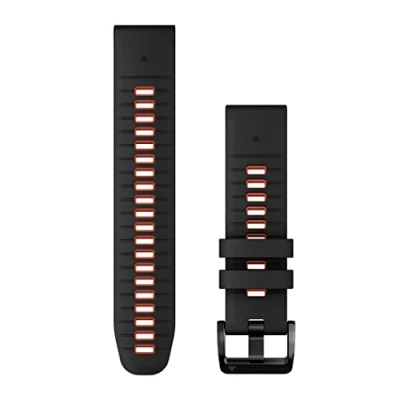 Image de Garmin Acc, epix PRO (g2), 26mm QuickFit Black/Flame Red Silicone Band, WW/Asia