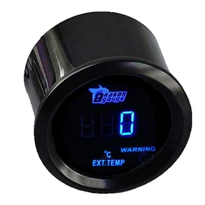 Image de Mintice 2&quot; 52mm voiture moteur lumière LED bleue numérique afficher indicateur de température des gaz d&#039;échappement Jauge mètre EGT EXT capteur
