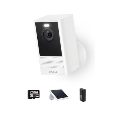 Image de Imou Cell 2 + Panneau Solaire Caméra Surveillance WiFi sur Batterie 4MP IP sans Fil Wi FI 2.4/5 GHz,Détection Humaine,Vision Nocturne Couleur, Carte SD 32G Intégrée et Audio Bidirectionnel