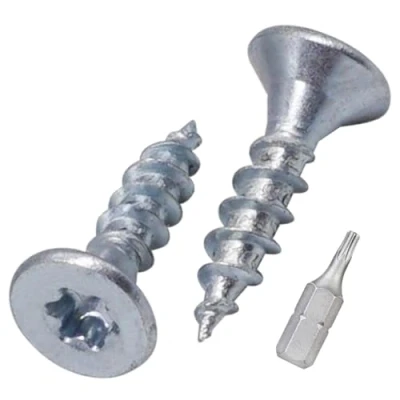 Image de SKIR&#039;CO (100 pièces) vis à bois en acier zingué 3,0 x 12 mm, tête Torx, fraisée, pour panneaux d&#039;aggloméré, entièrement filetées