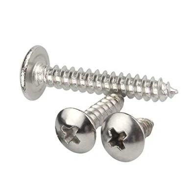 Image de Xiedeai Autotaraudeuses Vis À Bois Cylindrique Fixations Ronde Cruciformes à Tête Acier Inoxydable Queue Pointue de Champignon M3 M4 M5 M6