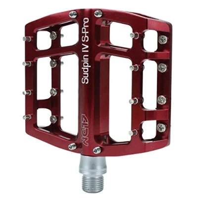 Image de Nc de Plate Forme Pro Aluminium 17 Sudpin IV S Pédales/Pédale VTT/BMX Pédale/ultraflach 15 mm/Fail Safe Système/Précision Roulement + axe CR Mo/avec ersat zpins, Pedalen Pro, Rot