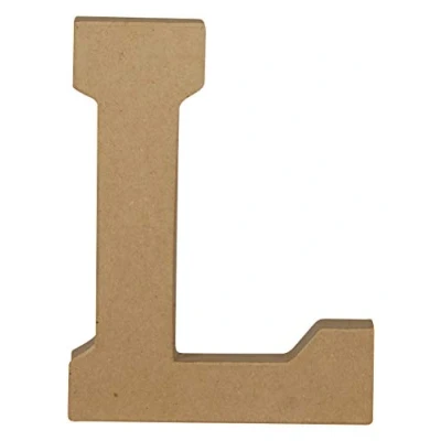 Image de Décopatch AC863C Un support en papier brun mâché 15,3x2,5x20 cm, Lettre majuscule L