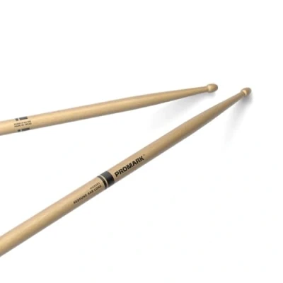 Image de Baguettes en hickory longues ProMark Rebound 5AB Portée améliorée pour une batterie polyvalente Pointe bois de gland 1 paire