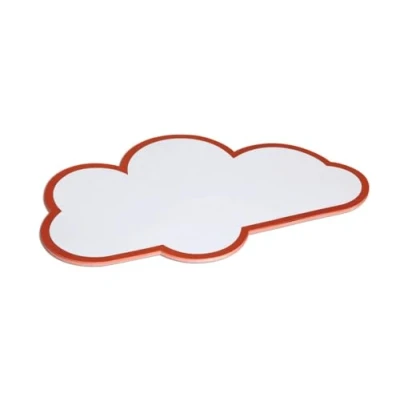 Image de MAUL Cartes d&#039;animation nuage 270 x 430 mm (20 pièces) de présentation avec bord rouge Idéales comme aide pour les présentations et ateliers 150 g/m² papier Blanc