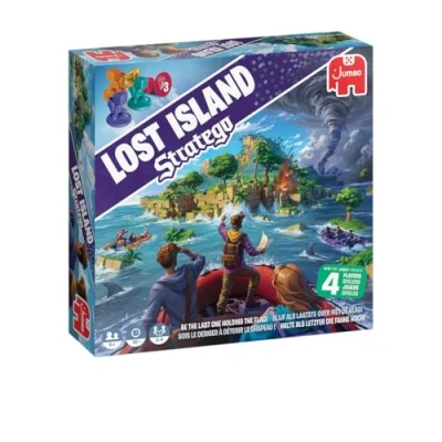 Image de Jumbo STRATEGO Lost Island Jeu de stratégie Plateau deviens Le Maitre du et récupère Drapeau adverse Mode multijoueurs 2 à 4 Joueurs A partir 8 Ans