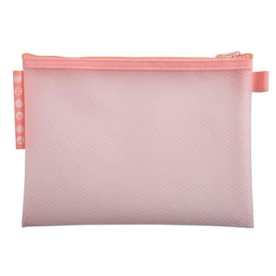 Image de Exacompta Réf. 37140E Paquet de 3 pochettes EVA à fermeture éclair en plastique souple format classer A5 Pour ranger des fournitures, accessoires beauté couleurs assorties