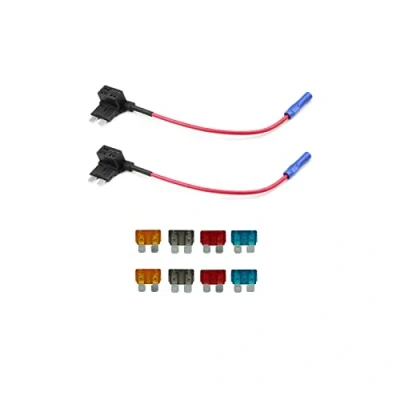 Image de KOLACEN Camion de voiture automobile 2 pièces Fusible calibre 16 Ajouter un circuit Adaptateur TAP pour type standard régulier + 8 5Apm 7,5Apm 10Apm 15Apm