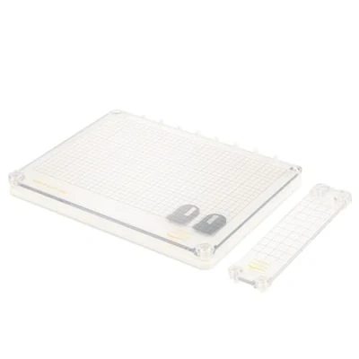 Image de Vaessen Creative Stamp Easy Pro Tampon d&#039;aide séparable avec plaques de timbres, magnétiques et aimants, sans bord sur 3 côtés, pour un positionnement précis des tampons