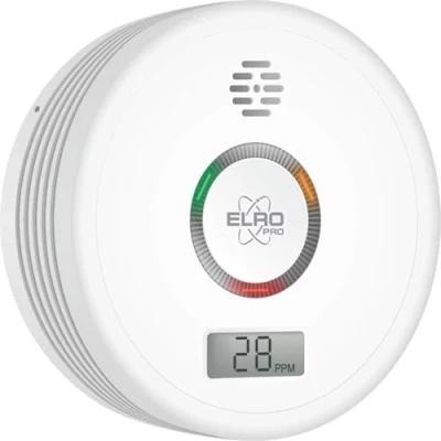 Image de Elro Pro PK4910 Design Détecteur de monoxyde Carbone Autotest Automatique avec Batterie 10 Ans 1 Pièce Blanc