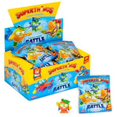 Image de SUPERTHINGS KAZOOM Power Battle One Pack. Boîte de 25 enveloppes avec Figurines à Collectionner. Chaque enveloppe Contient 1 SuperThing Surprise et Checklist