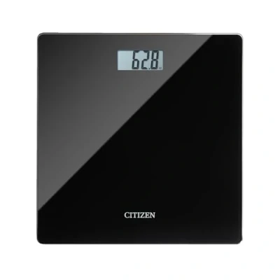 Image de CITIZEN HMS324 Pèse personne, Design fin, résultats des mesures précédentes, technologie Step On, écran LCD et verre haute résistance
