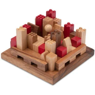 Image de LOGOPLAY Château Puzzle 3D Jeu de réflexion d&#039;énigmes Patience logique en Bois avec Nombreuses Variantes