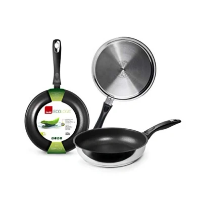 Image de IBILI Poêle New Ecologic, 26 cm, Acier inoxydable, Xylan antiadhésif, Compatible avec l’induction