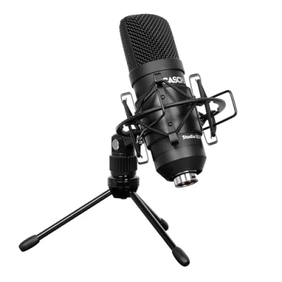 Image de CASCHA HH 5050 Kit microphone XLR à condensateur avec support de table et câble protection contre le vent Idéal pour streaming en direct la conférence vidéo