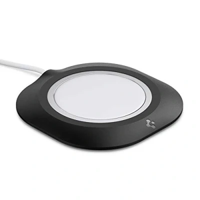 Image de Spigen Mag Fit 2 Étui pour MagSafe Chargeur 2024 25W Compatible avec iPhone série 16/15/14/13/12, AirPods 4 (2024) / 3, Pro 2/1 [Chargeur Non Inclus] Noir