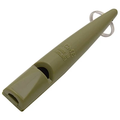 Image de ACME Sifflet pour chien n 210,5 avec instructions (français non garanti) L&#039;original d&#039;Angleterre : fort et de longue portée (Olive Drap)