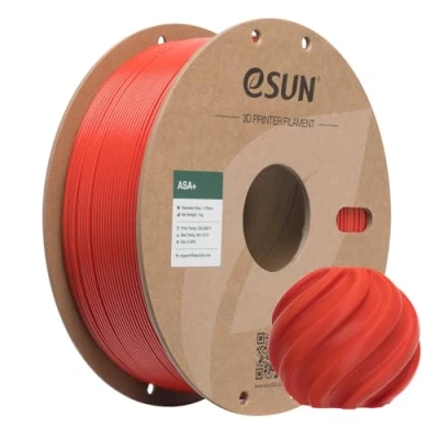 Image de eSUN Filament ASA+ 1.75mm, Résistant aux Intempéries, Bobine de 1KG (2.2 LBS) Matériaux d&#039;Impression 3D pour Imprimantes 3D,Rouge