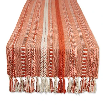 Image de DII Chemin de Table Collection Coton Vintage Rouge 38,1 x 274,3 cm