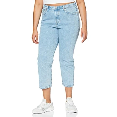 Image de Levi&#039;s Plus Size 501 Crop Jeans Femme Samba Tango Surge (Bleu) 24