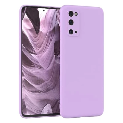 Image de EAZY CASE Housse en Silicone pour Galaxy S20 Souple Antichoc Portable avec Protection Appareil Photo Fines Premium Cover TPU Phone Bumper Violet