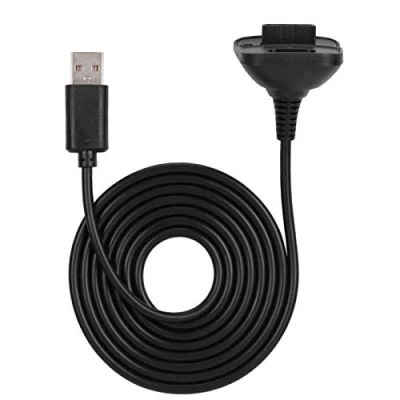 Image de Câble de Chargeur pour Manette 360 ABS à Rapide 2 en 1, Filaire 360(Le Noir)