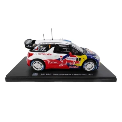 Image de OPO 10 Voiture Miniature reproduite à l&#039;échelle 1/24 Compatible pour DS3 WRC LOEB Elena Rallye d&#039;Alsace 2012 RVQ12