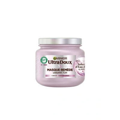 Image de Garnier Masque Cheveux REMÈDE Lissant Infusion D&#039;EAU DE RIZ Ultra DOUX pour les cheveux, Taille: 340 ml,