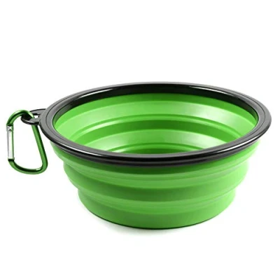 Image de PhoneNatic Gamelle Pliable en Silicone pour Chien et Chat Vert avec Mousqueton XL 1000 ML 60014771