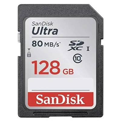 Image de Carte Mémoire SDXC 128 Go SanDisk Ultra jusqu&#039;à 80 Mo/s, Classe 10