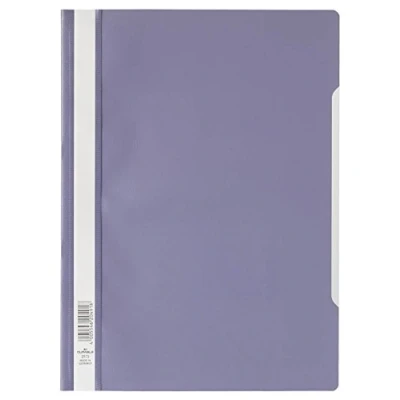 Image de Durable 257312 Chemise à Lamelles Format A4 avec Couverture Transparent Dos Violet Lot de 50