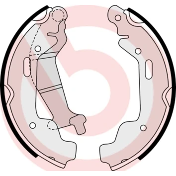 Image de BREMBO S 59 516 Mâchoires De frein 180 26 avec levier à main OPEL: Agila A, SUZUKI: Wagon R+ II 3/5 portes