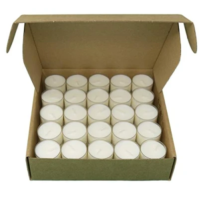 Image de Bougies chauffe plat en cire de colza haute qualité dans une tasse transparente avec durée combustion 4 ou 8 heures blanche pure sans parfum et non toxique