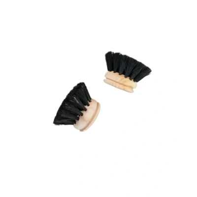 Image de Chinchilla® Set de 4 Têtes Rechange en Bois pour Brosse à Vaisselle Tête hêtre FSC 100% avec Garniture CRIN Cheval universelles