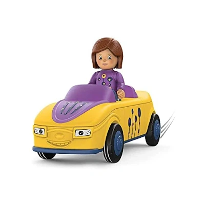 Image de Toddys by siku 0104, Zoe Zoomy, Véhicule à trois Pièces Assemblables, Figurine Mobile incluse, Moteur Traction Propulsion, Jaune/Lila, A partir de 12 mois