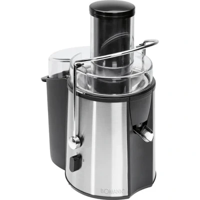 Image de BOMANN, AE1917CB, Centrifugeuse professionnelle, 1000 W, 2 Litres, Cheminée de remplissage extra large, Moteur à vitesses réglables, Verrouillage avec bouton sécurité, Noir/Argent
