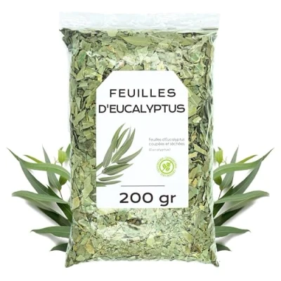 Image de Infusion d&#039;Eucalyptus 200g Feuilles Infusions en Vrac Riches Minéraux et Nutriments Propriétés Naturelles (200 gr)