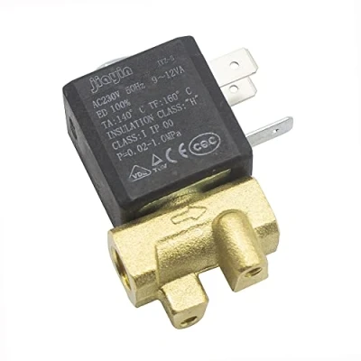Image de JIAYIN JYZ 3 Électrovanne normalement fermé N.C 2/2 voies à action directe AC 230 V G1/8&#039;&#039; Laiton Vapeur Eau 2 positions