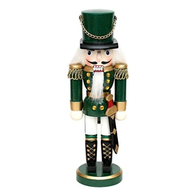 Image de Magnifique casse noisette en forme de soldat, classique., vert, 15 cm