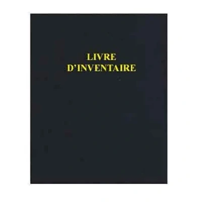 Image de Le Dauphin Réf. 933D Classeur juridique noir 4 anneaux LIVRE D&#039;INVENTAIRE dos 37 mm couverture plastique, intérieur papier livré avec recharge 100 feuillets numérotés Format A4
