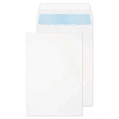 Image de Blake Purely Environmental C4 229 x 324 25 mm 140 g/m² Nature First Enveloppes Pochettes à Soufflet Bande Adhésive (RN090) Blanc Boîte de 125
