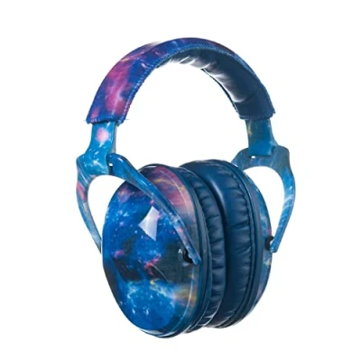 Image de PROTEAR SNR Protège oreilles 28 dB pour enfants Cache antibruit enfants, tout petits, bébés, parfaits les concerts, études (nébuleuse bleue)