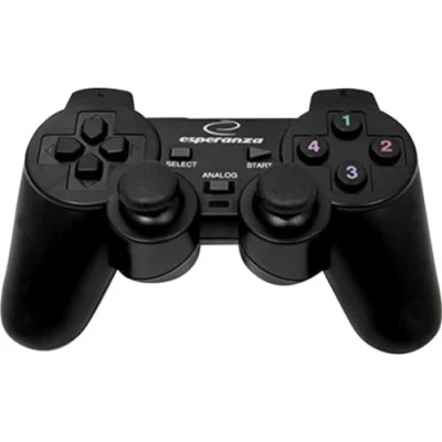 Image de Esperanza EG102 Gamepad Warrior Manette de Jeu Par Fil Vibration Noir