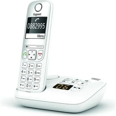 Image de Gigaset AS690A Téléphone fixe sans fil avec répondeur, grand écran rétroéclairé pour un affichage ultra lisible, fonction blocage d&#039;appels Blanc [Version Française]