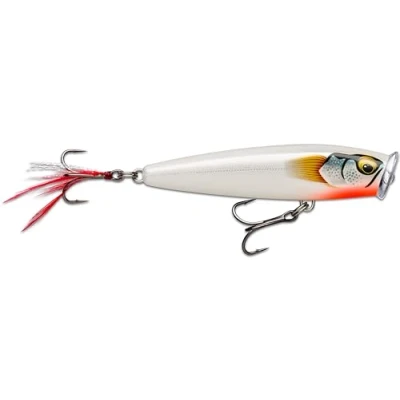 Image de Rapala Leurre de Pêche Skitter Pop Elite Construction Balsa (sans plomb) Mer &amp; Eau Douce Flottant Profondeur Nage Surface, Taille 9,5cm / 17g Fabriqué en Estonie Gilded Glass Ghost