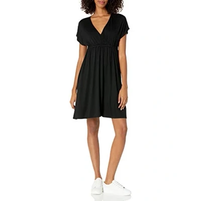 Image de Amazon Essentials Robe Tunique (Grandes Tailles Disponibles) Femme, Noir, 4XL Grande taille