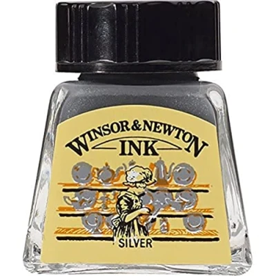 Image de Winsor &amp; Newton Encre à Dessiner Flacon 14ml 617 Argent Série 2 ROW