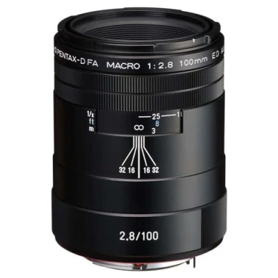 Image de Objectif Macro HD PENTAX D FA 100mm F2.8ED AW, Construction Tout Temps, AW (All Weather), résiste à la poussière, Noir